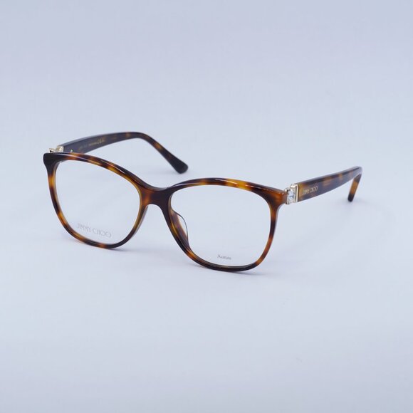 Jimmy Choo JC318/G 0086 00 Eyeglasses Havana 54mm Square Frame - Picture 7 of 12